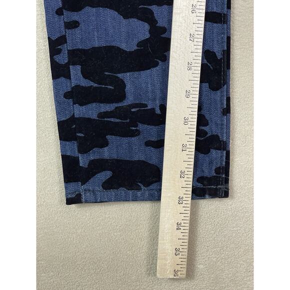 True Religion Jeans Mens 28 Blue Camo Relaxed Skinny Mid Rise Stretch Denim - Picture 8 of 15